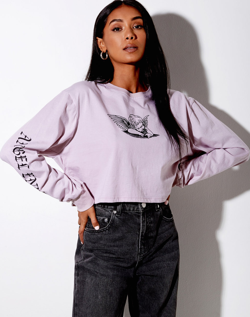 Camiseta Boli Crop Tee en Violeta Angelo 'Angel Energy