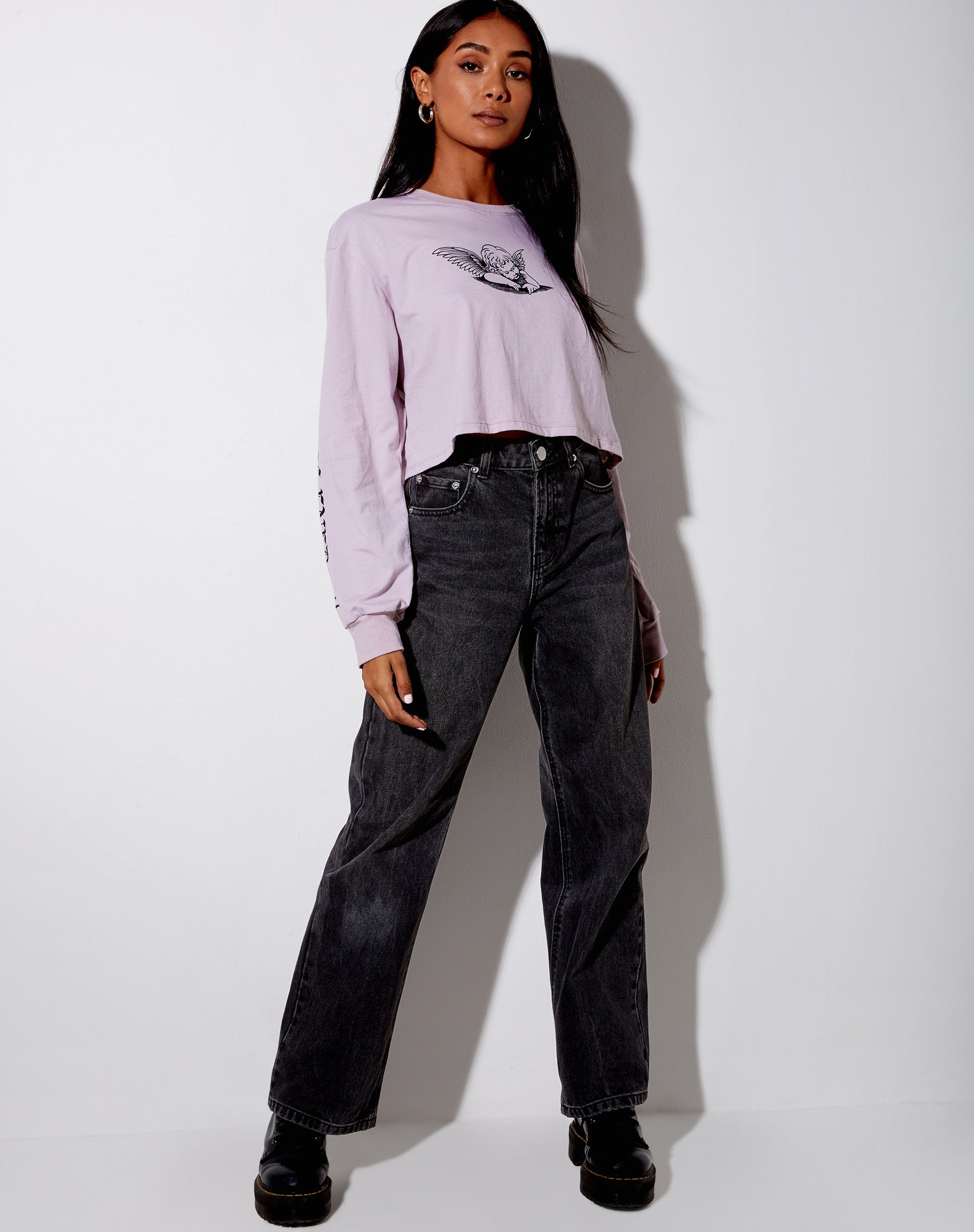 Imagen de Boli Crop Tee en Violeta Angelo Angel Energy