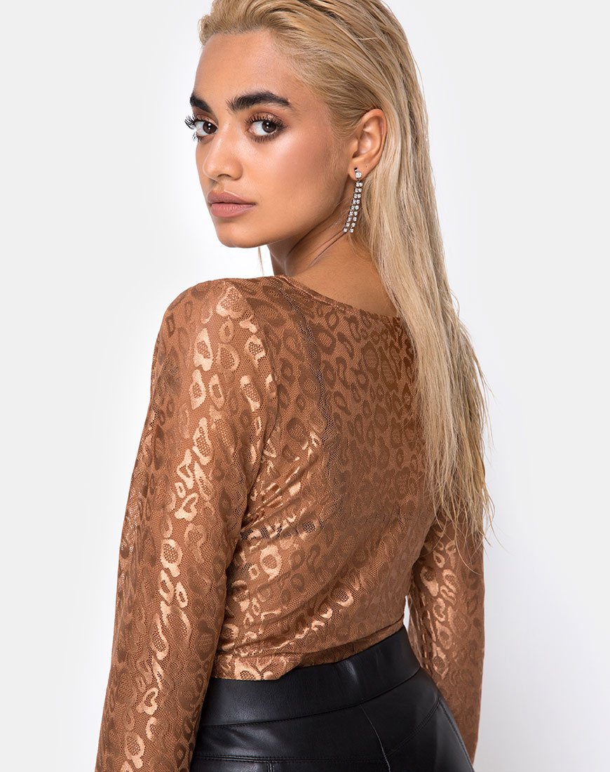 Bon Top en Leopardo Neto Caramelo