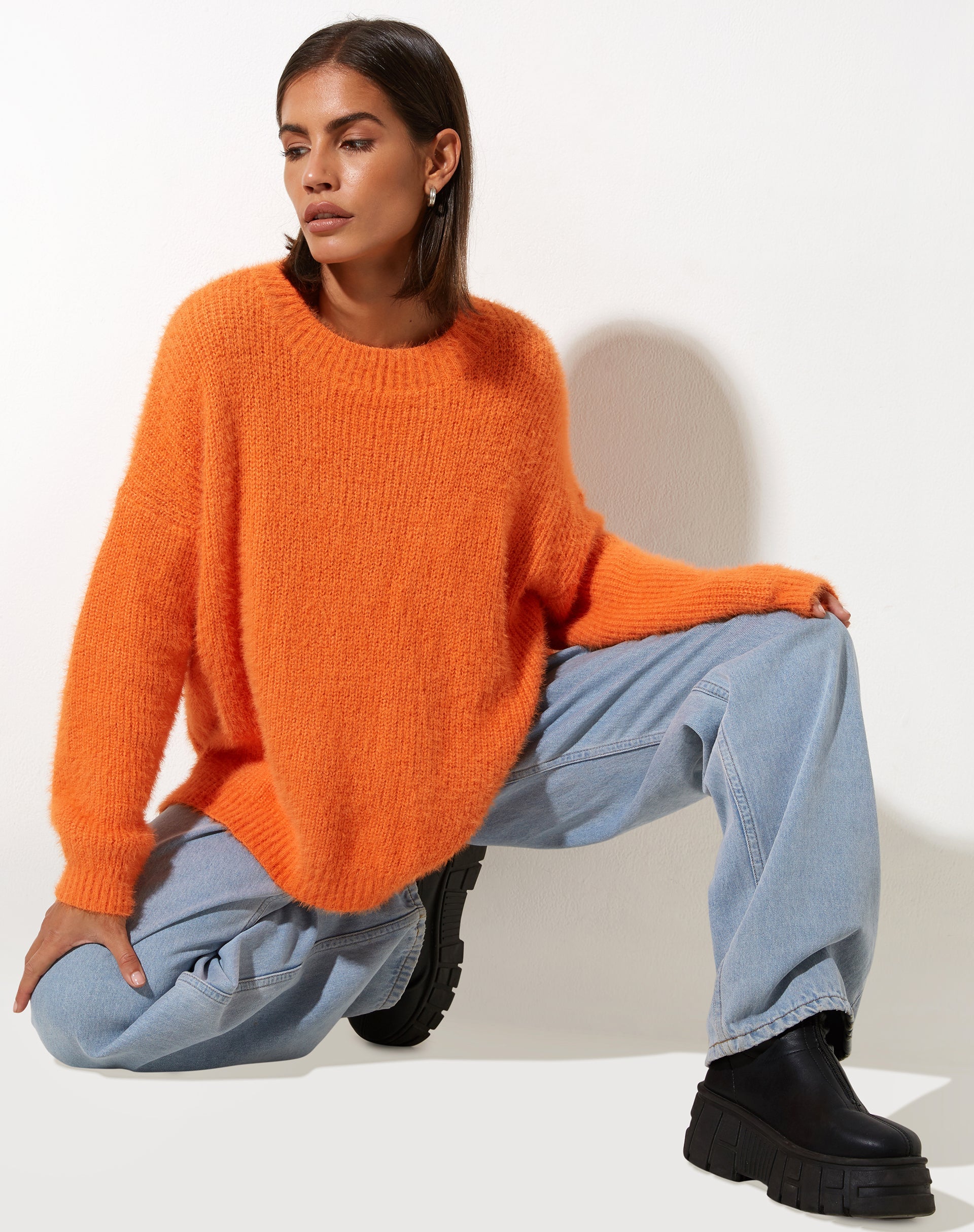 imagen de Bondy Jumper en Knit Persimmon Orange