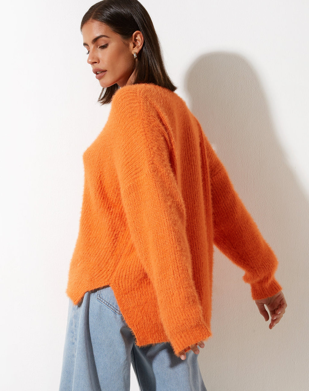 Jersey Bondy de punto naranja caqui