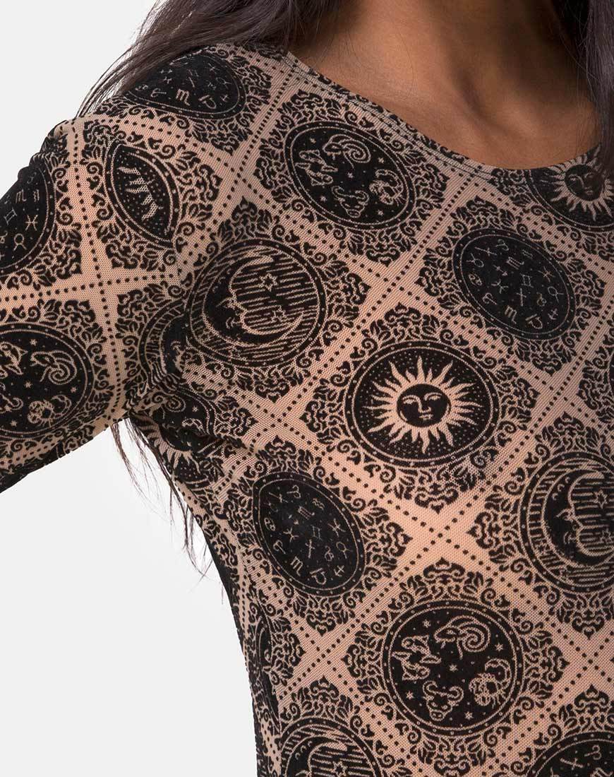 Imagen de Bonella Corpiño Red Topo con Signo Negro Flock
