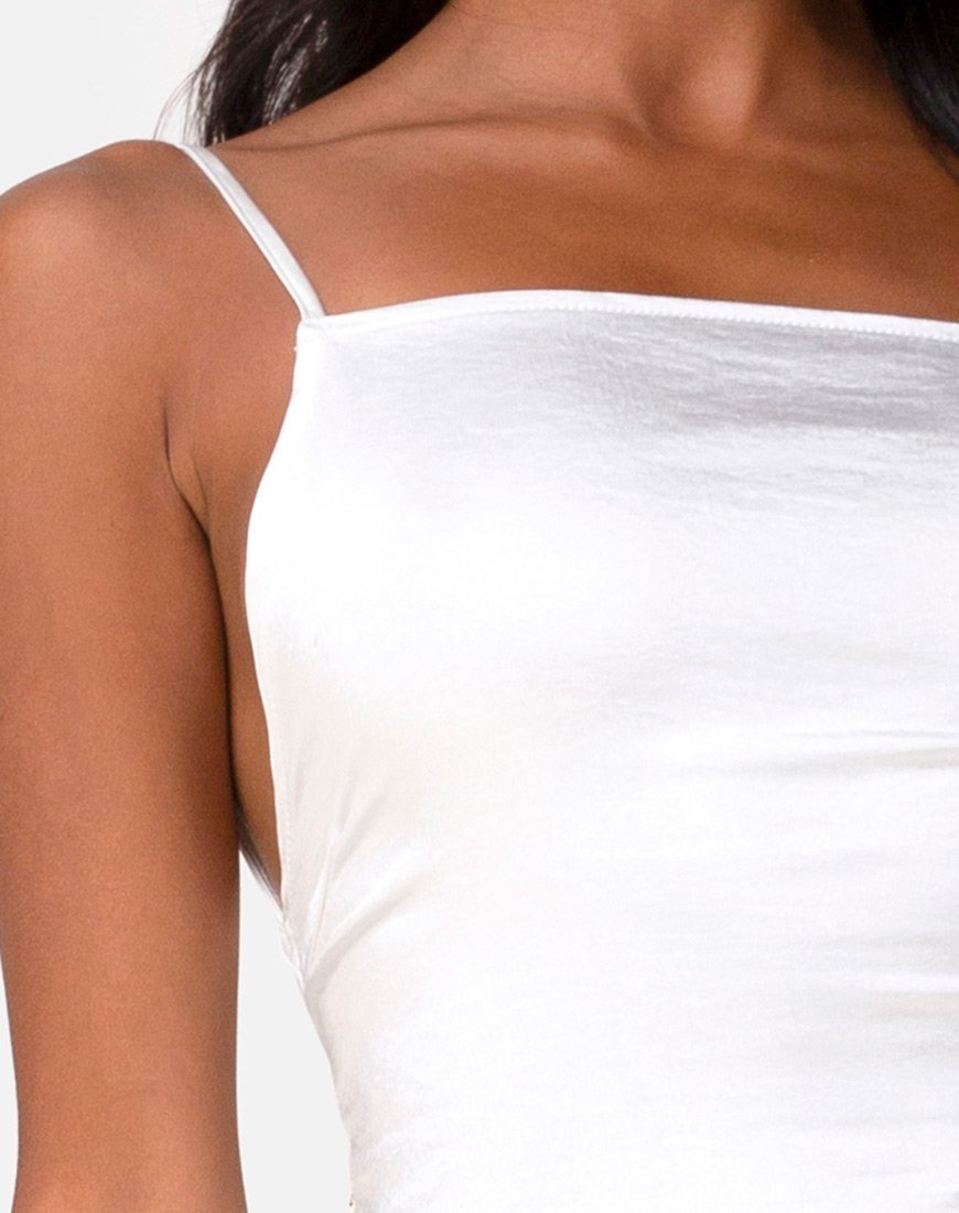 Imagen del vestido Bonita de satén marfil