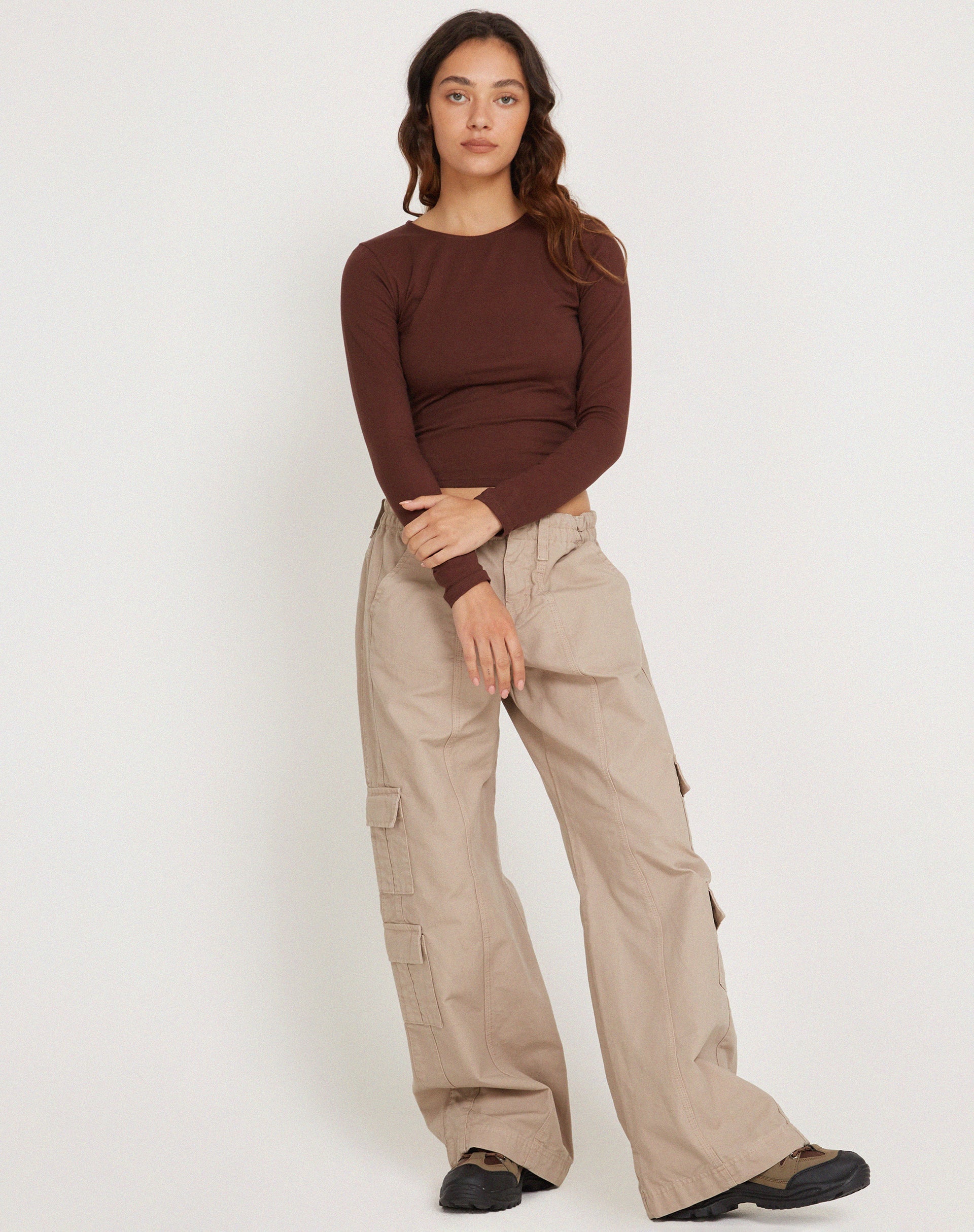 imagen de Bonja Long Sleeve Top in Seal Brown
