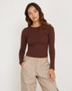 imagen de Bonja Long Sleeve Top in Seal Brown