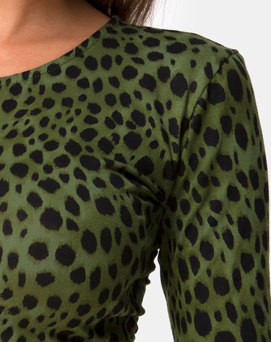 Imagen de Bonnie Crop Top en Cheetah Khaki