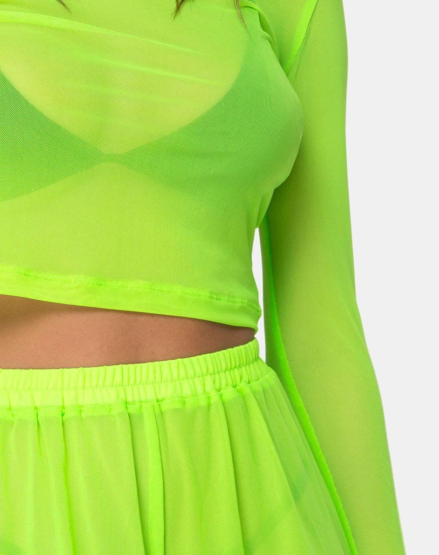 Imagen de Bonnie Crop Top en Red Amarillo Fluro