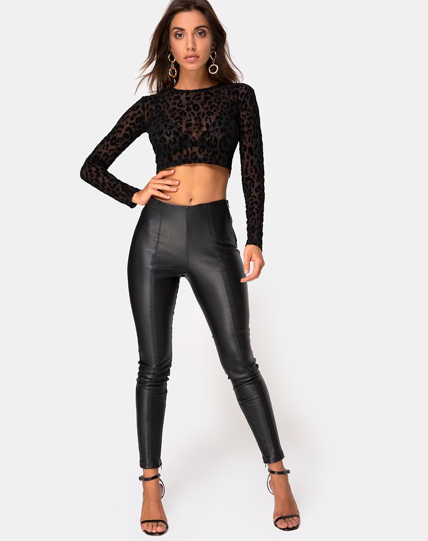Imagen de Bonnie Crop Top en Red Animal Negro