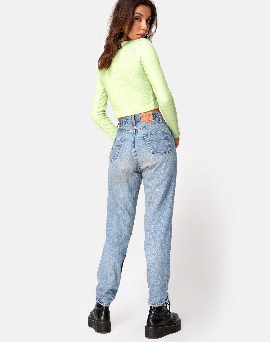 Imagen de Bonnie Crop Top en Rib Pastel Lima