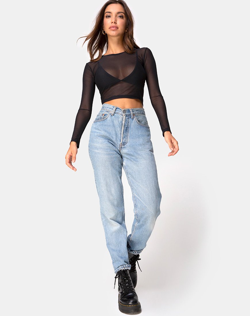 Imagen de Bonnie Crop Top en red negro
