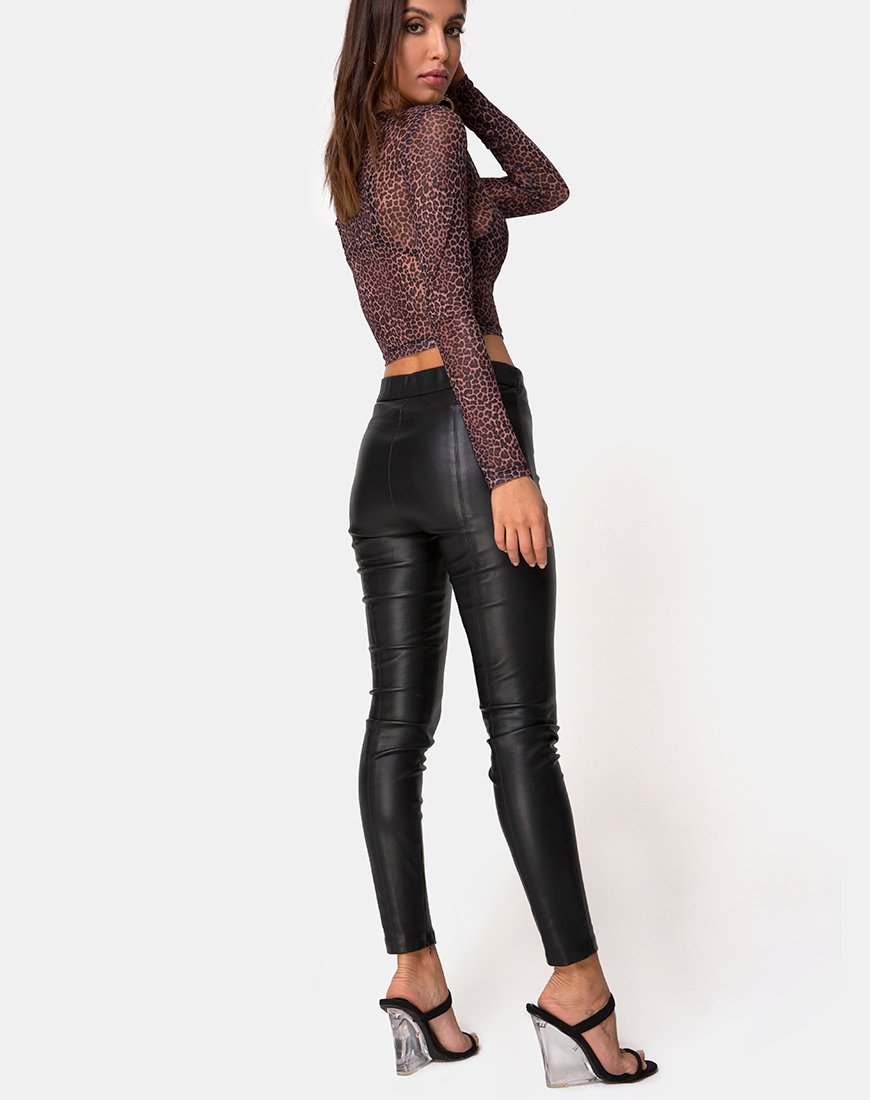 Imagen de Bonnie Crop Top en Malla Leopardo Rar