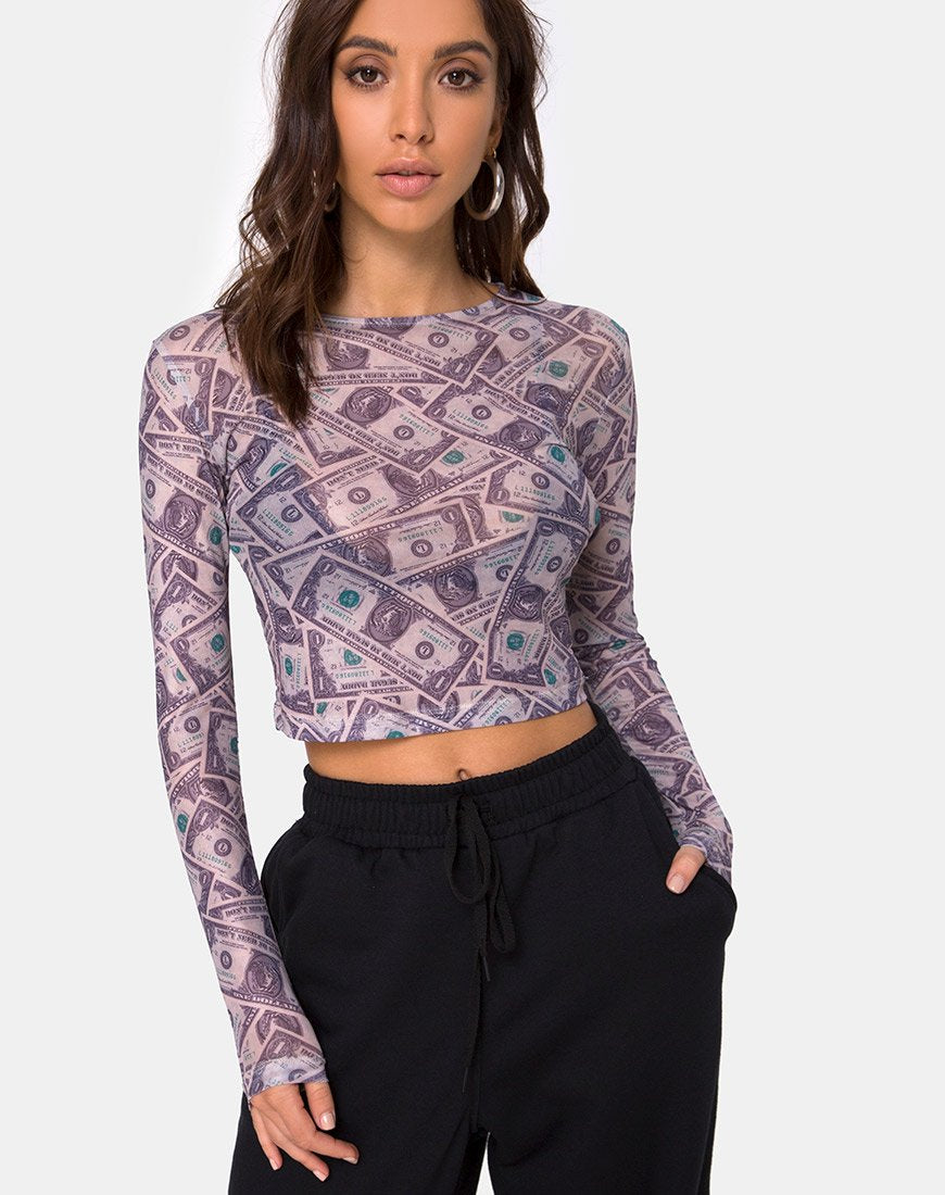 Bonnie Crop Top en Dollar Bill