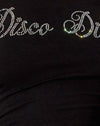  Crepé Negro Hotfix Diamante