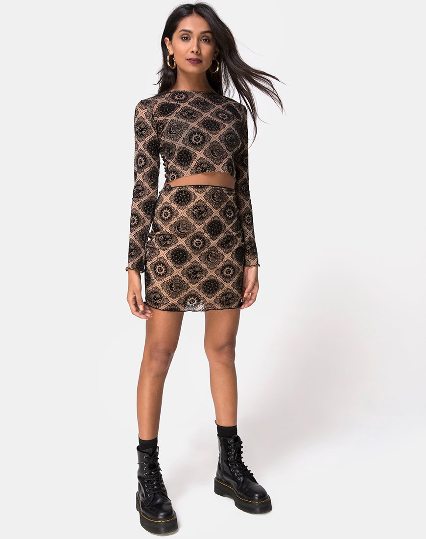 Imagen de Bonver Top Taupe Net with Black Sign Flock