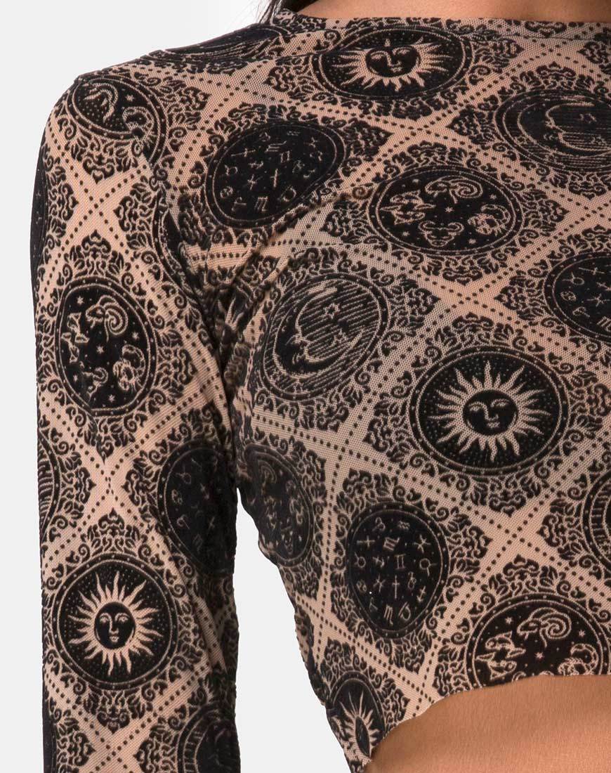 Imagen de Bonver Top Taupe Net with Black Sign Flock