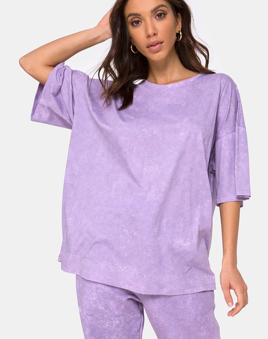 Camiseta Botec en morado lavado ácido