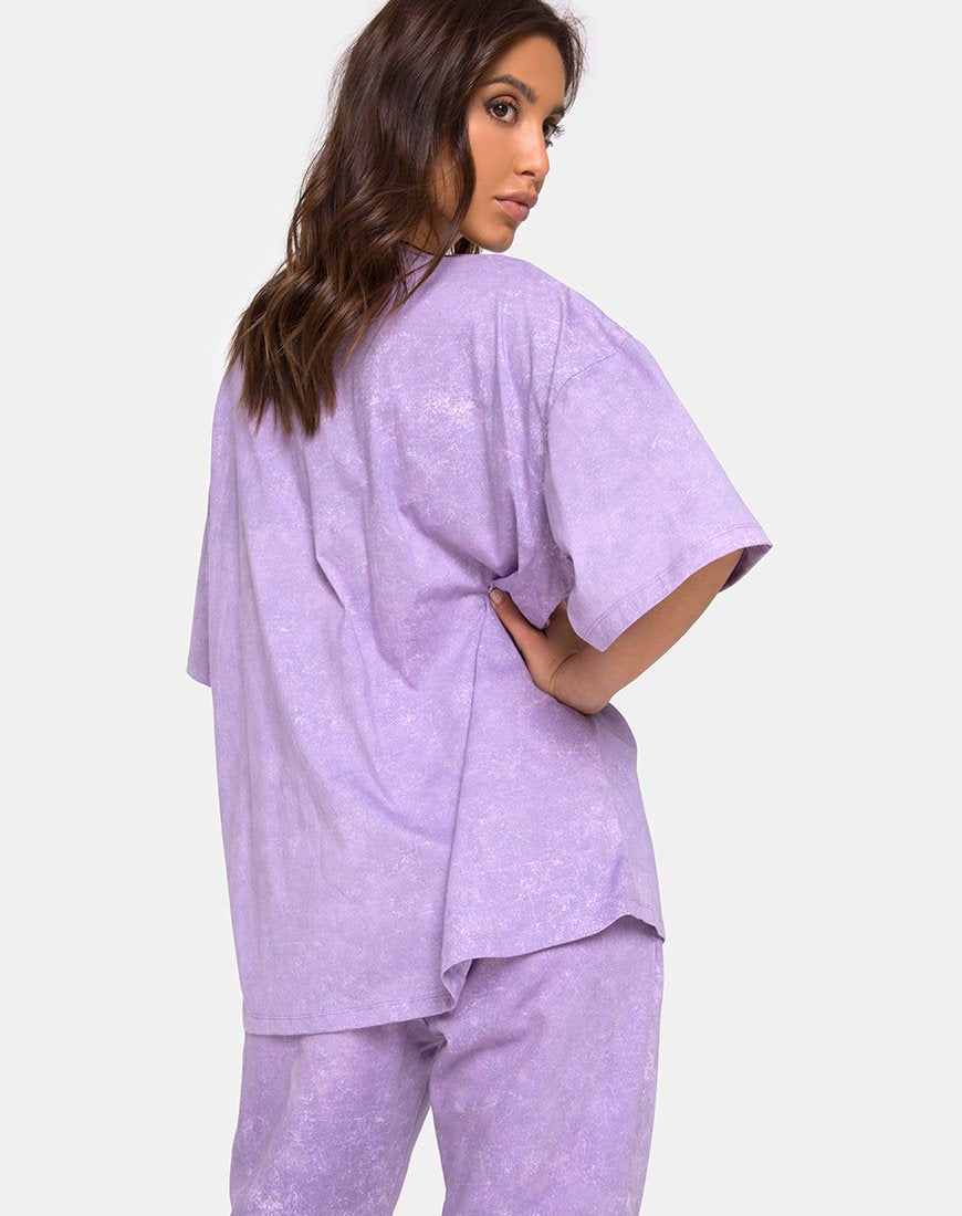Camiseta Botec en morado lavado ácido