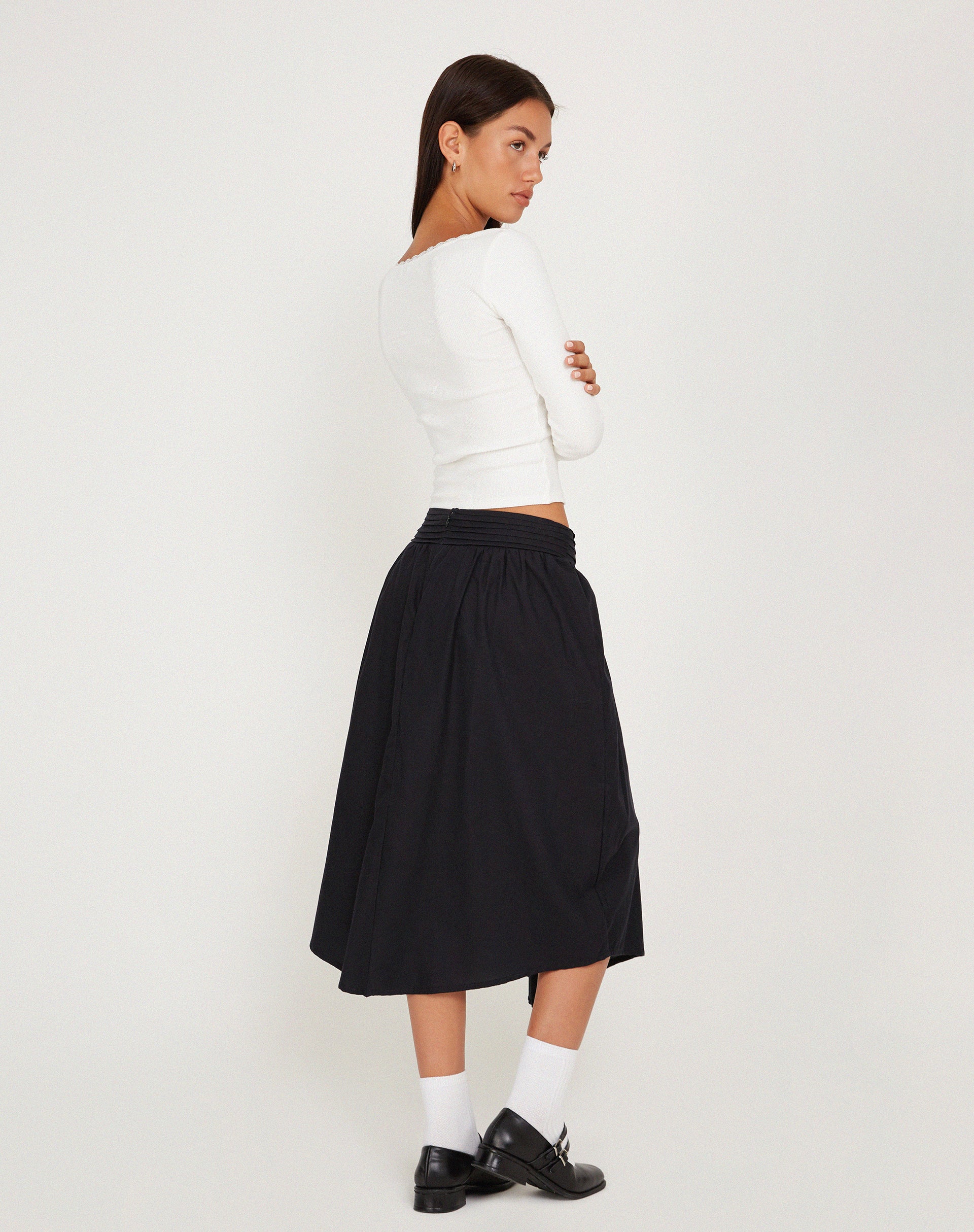 imagen de India Falda Midi en Negro