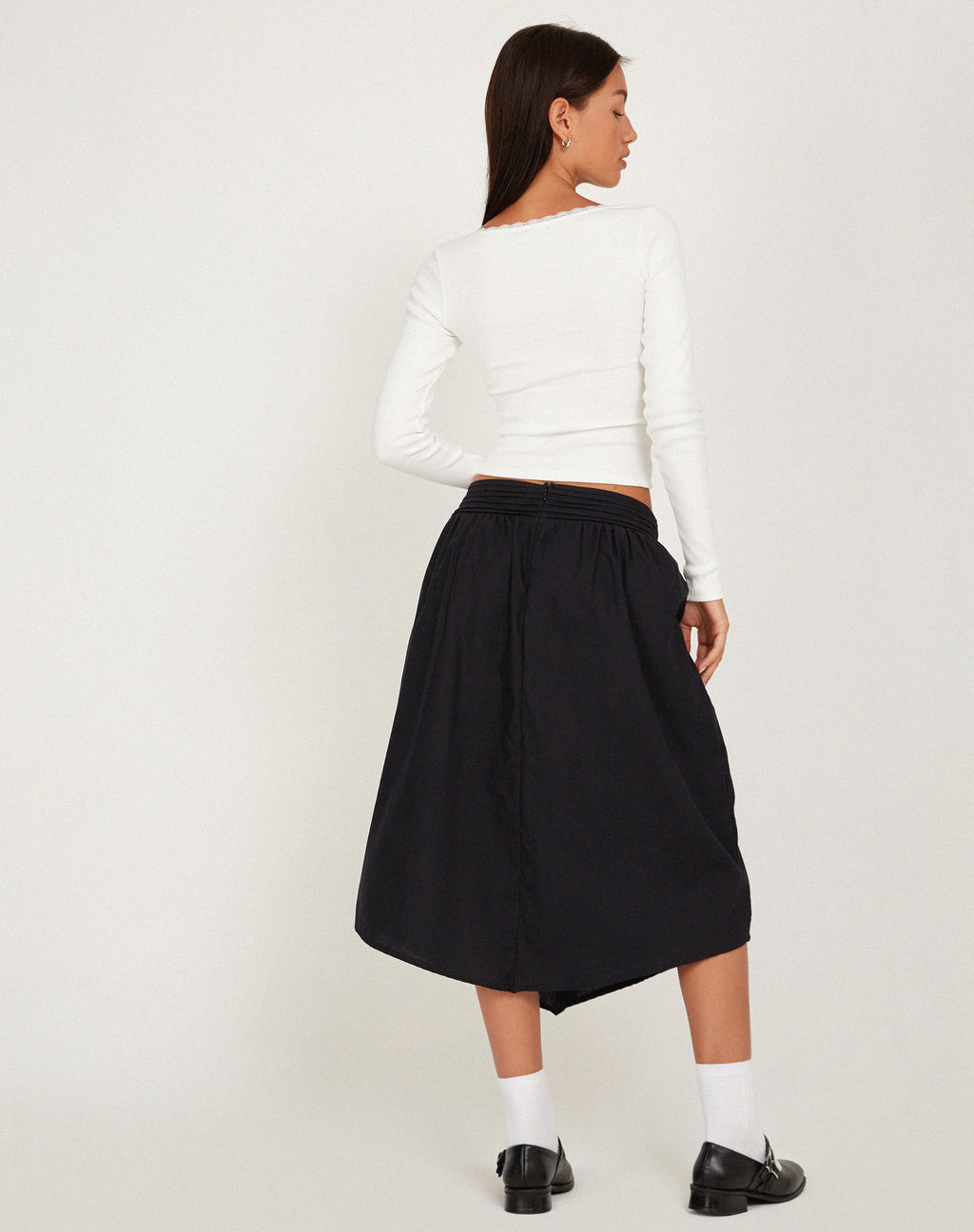 Falda India Midi Negra