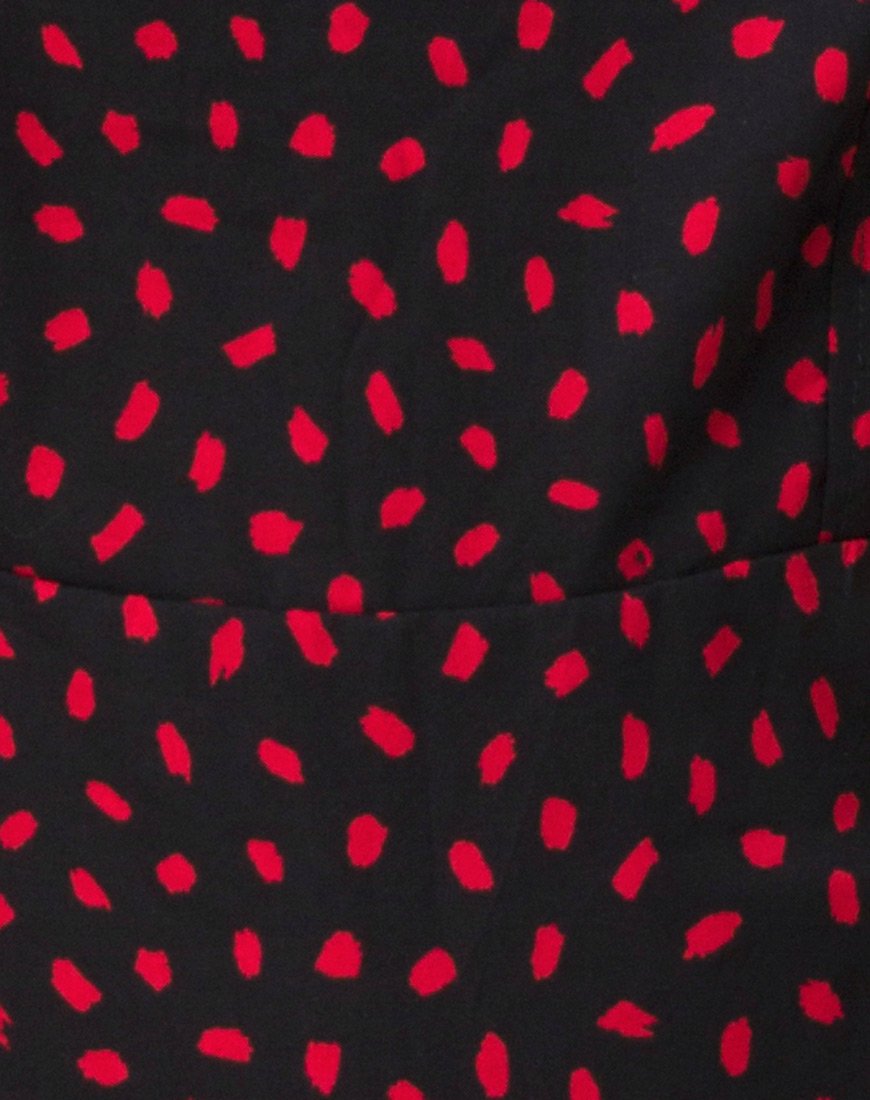 Imagen de Boyasly Vestido en Mini Diana Lunar Negro Rojo