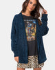 Imagen de Boyfriend Cardigan en chenilla azul