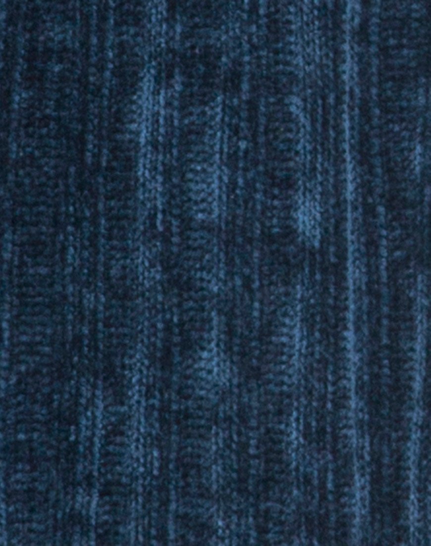 Imagen de Boyfriend Cardigan en chenilla azul