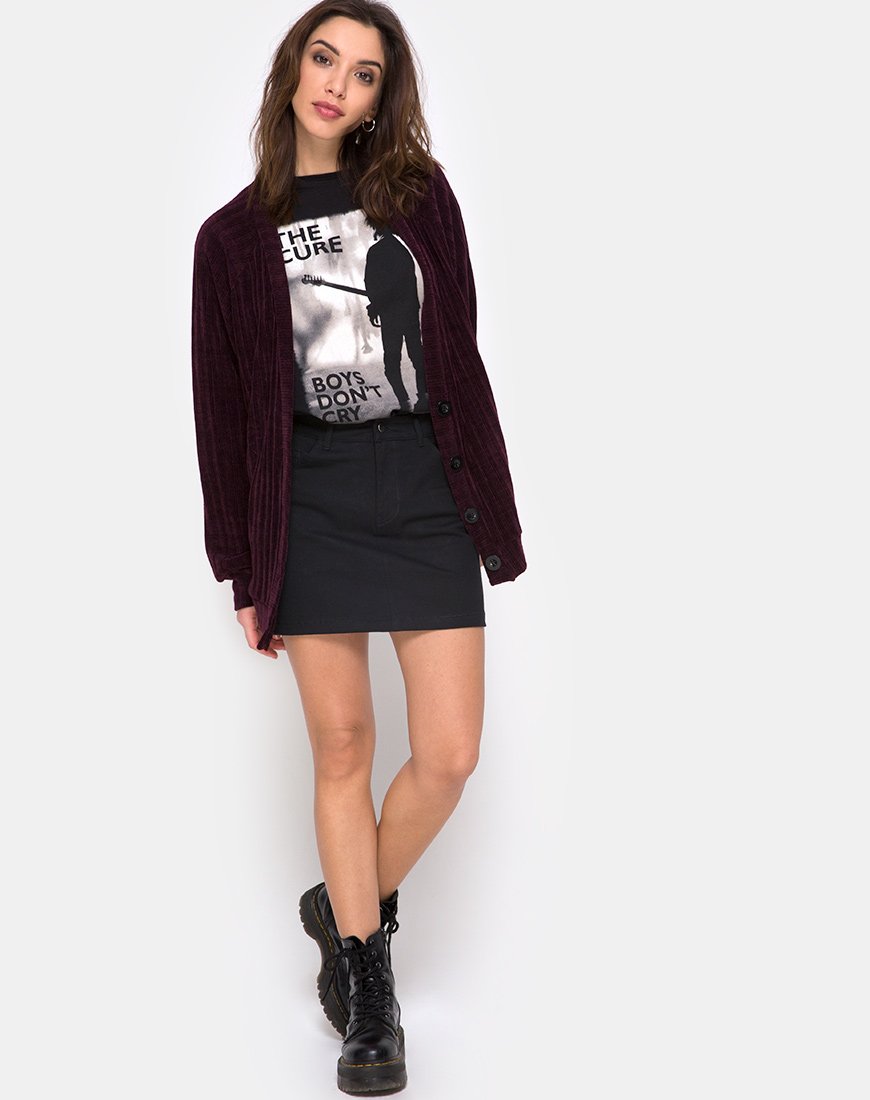 Imagen de Boyfriend Cardigan en Chenilla Ciruela