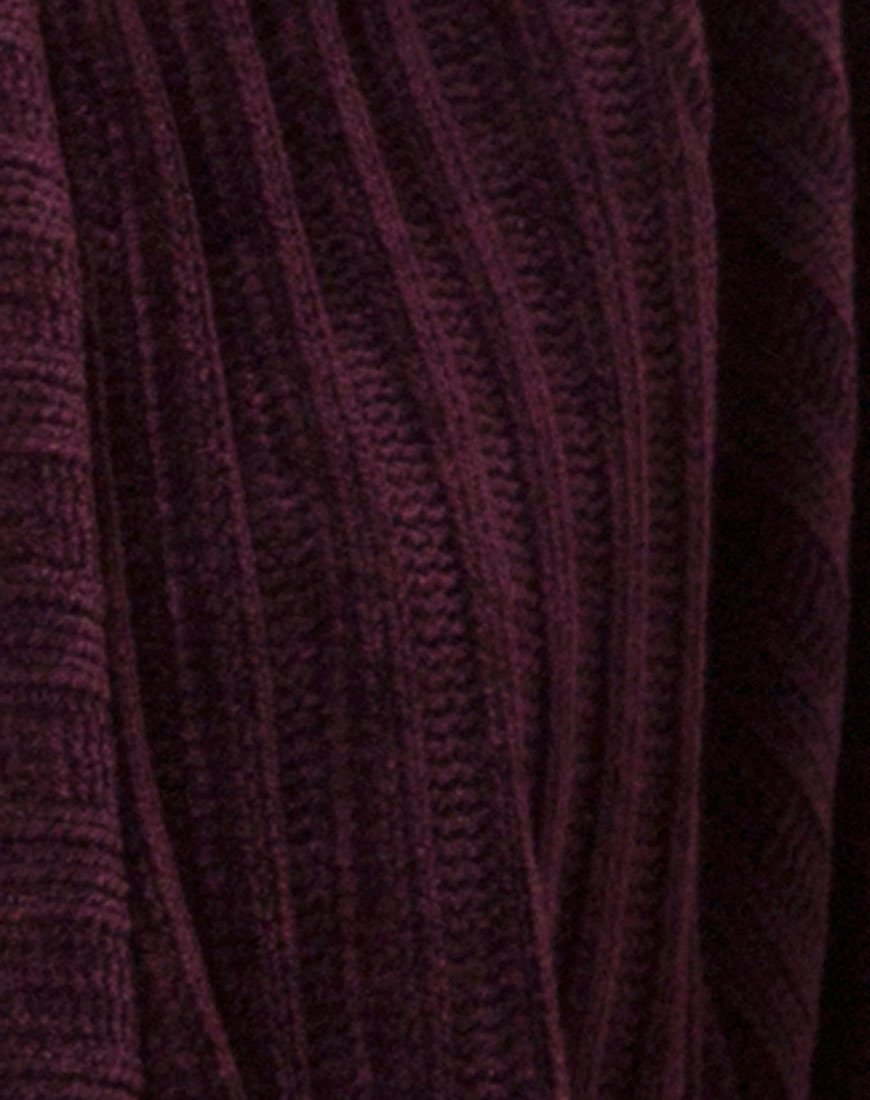 Imagen de Boyfriend Cardigan en Chenilla Ciruela