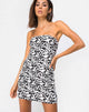 Imagen de Brandy Bodycon Dress in White Leopard Sequin