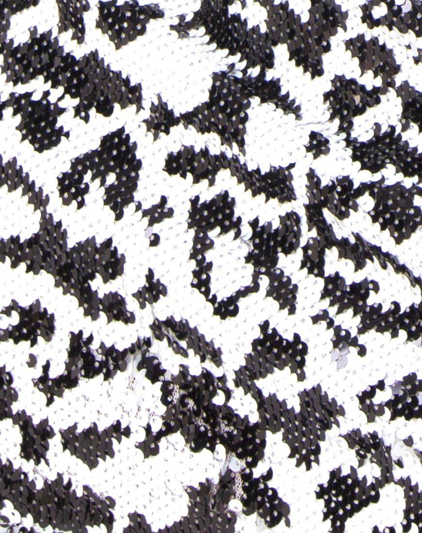 Imagen de Brandy Bodycon Dress in White Leopard Sequin