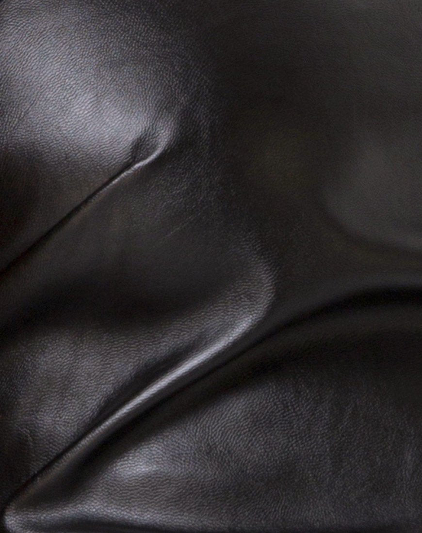 Imagen de Brandy Bodycon Dress in Vegan Leather Negro