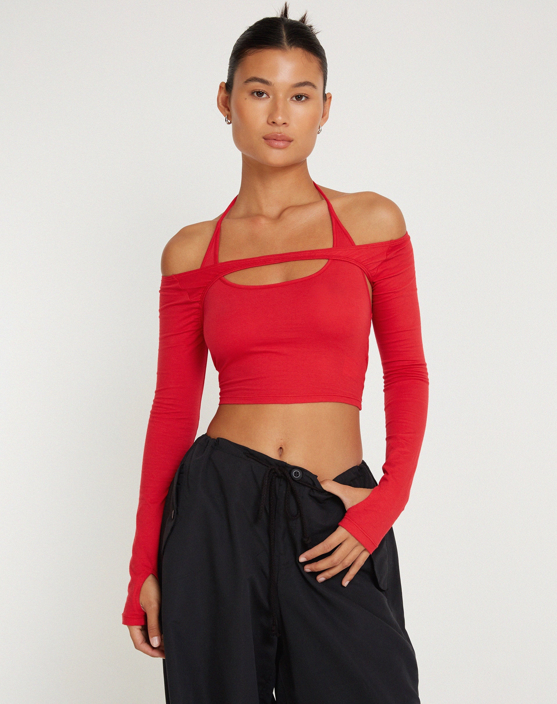 imagen de Brandy Top de manga larga en Racing Red