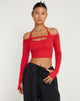 imagen de Brandy Top de manga larga en Racing Red