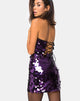 Imagen del vestido Breena de lentejuelas disco ciruela