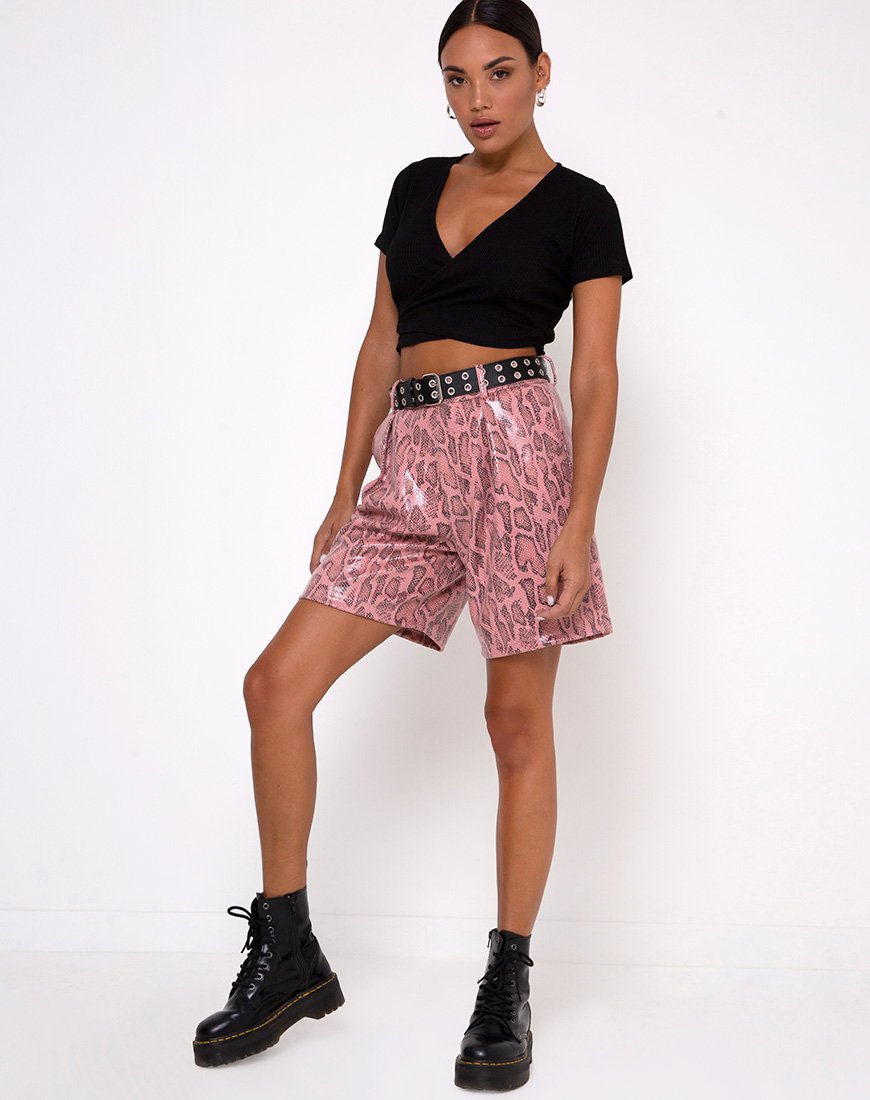 Imagen de Bria Crop Top en canalé Negro