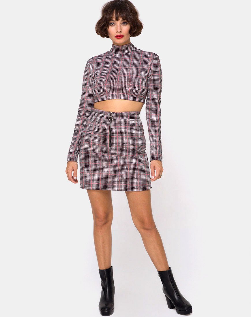 Imagen de Bronti Minifalda a cuadros Charles Blush