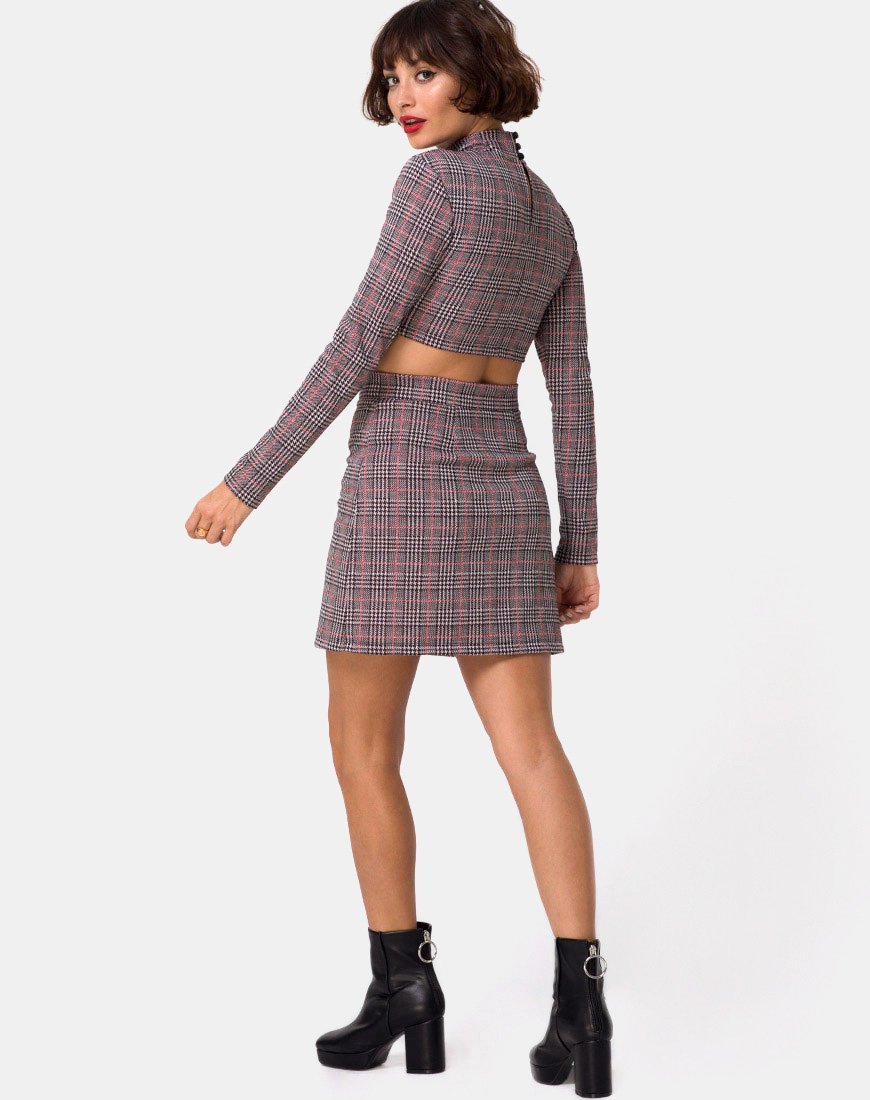 Imagen de Bronti Minifalda a cuadros Charles Blush