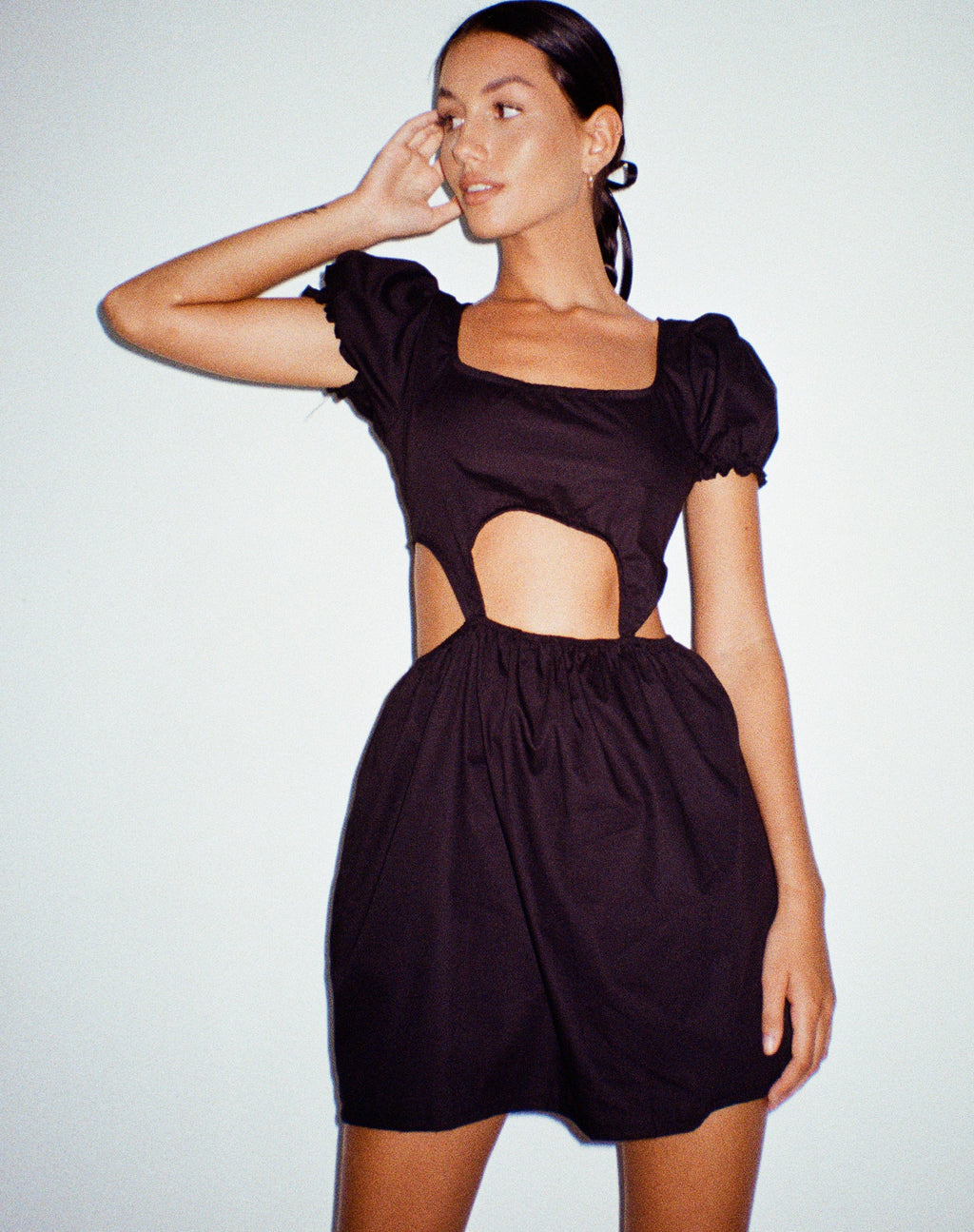 Minivestido Brynlie de popelina negro