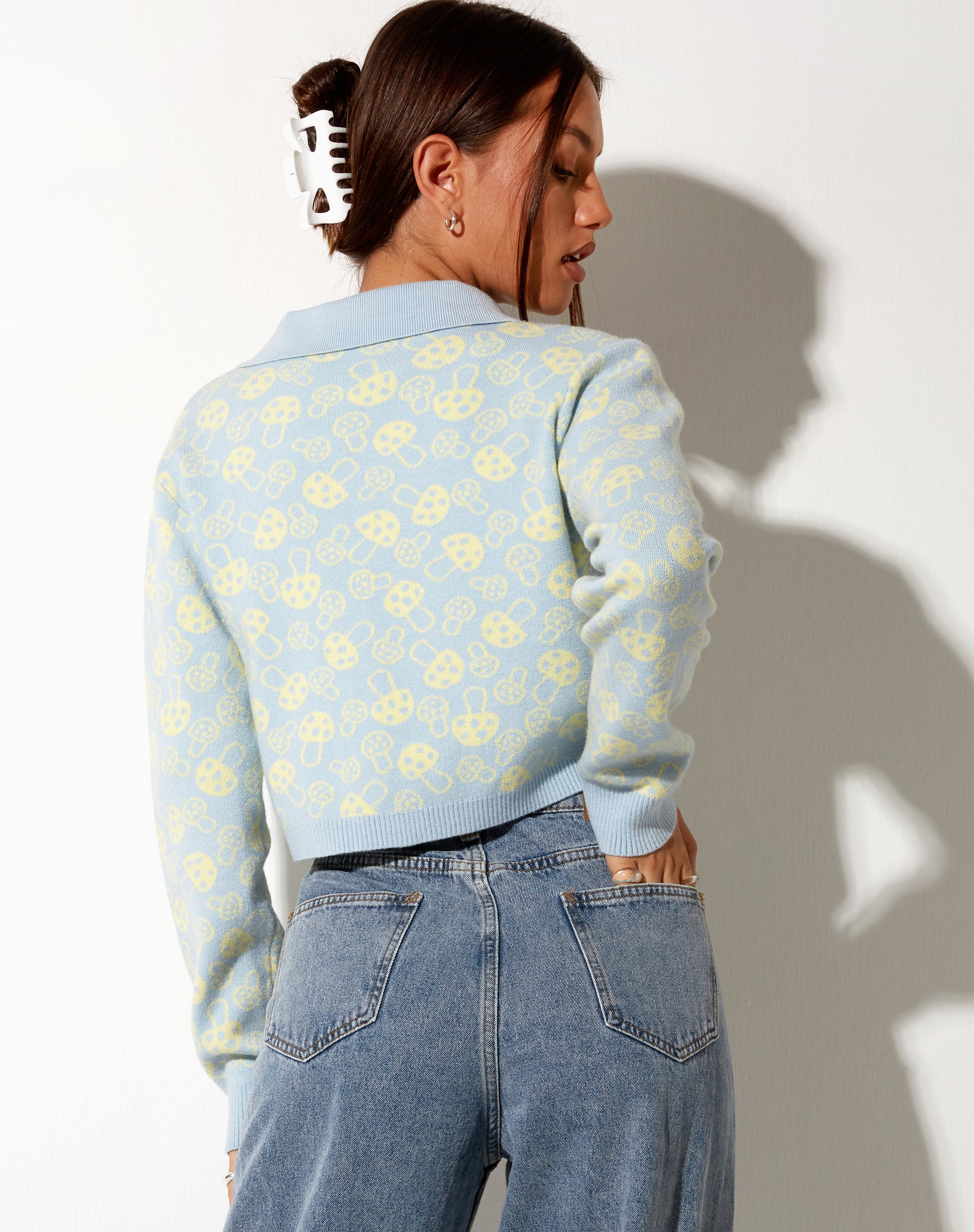 Imagen de Bufo Cardigan en Baby Shroom Azul y Amarillo