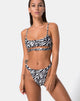 Imagen del sujetador de bikini Bulvya en mini cebra