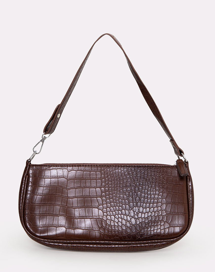 Bolso Gigi en Croc Chocolate
