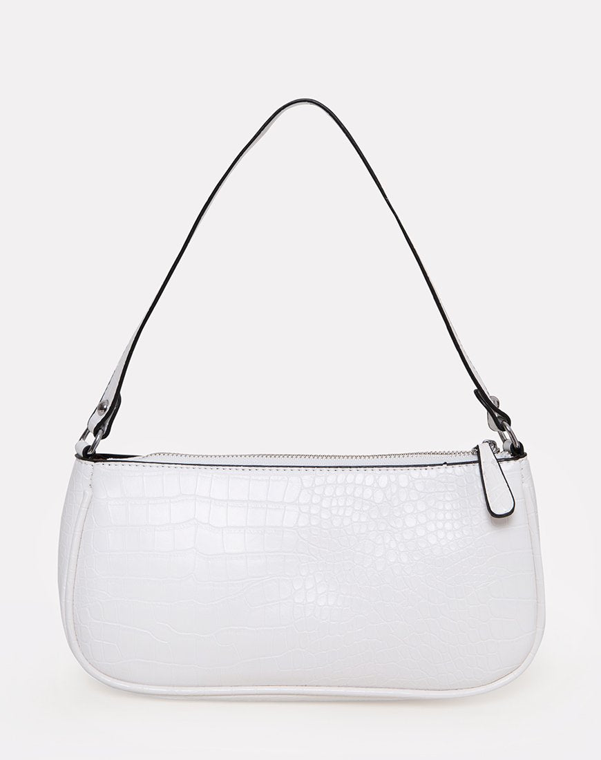 Imagen del bolso Gigi en cocodrilo blanco