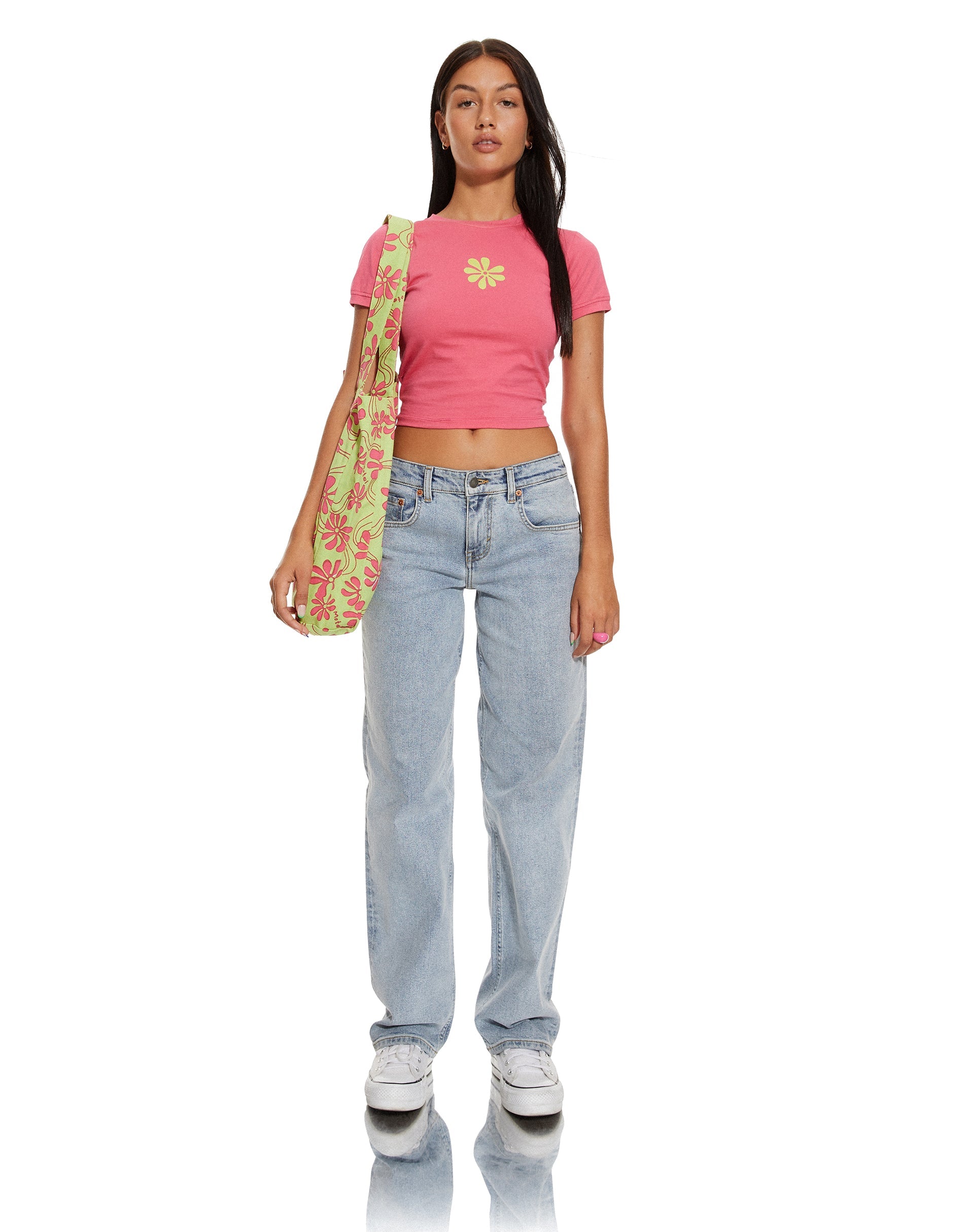 imagen de MOTEL X BARBARA Barbs Tote Bag in Green Beachy Floral