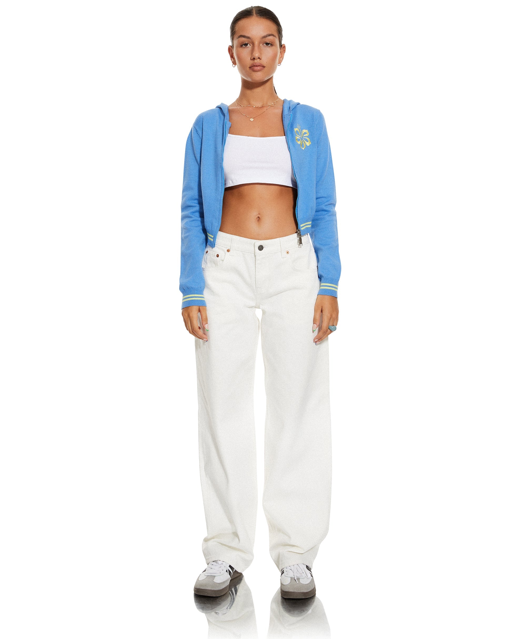 MOTEL X BARBARA Sudadera con capucha Nakita en azul hibisco