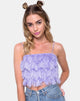 Imagen de Cadence Crop Top de piel sintética Lila