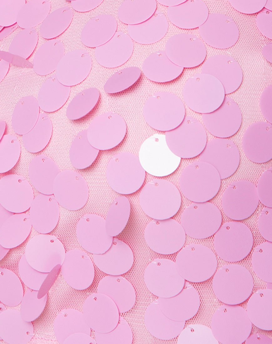 Imagen de Caelan Crop en Candy Pink Disc Sequin