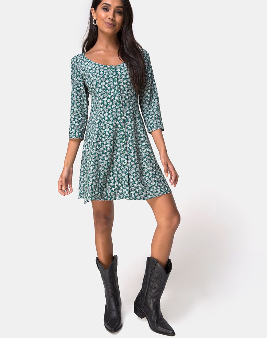 Imagen del vestido Camdy en Floral Bloom Verde