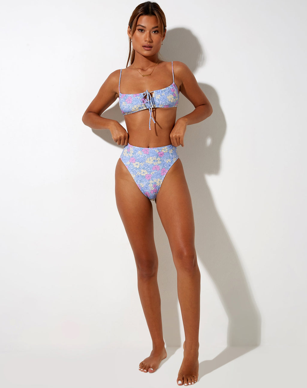 Braguita de bikini Carmeson en floral pastel lavado