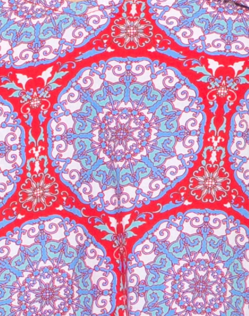 Imagen de Motel Slip Cami Crop en Mandala Rojo