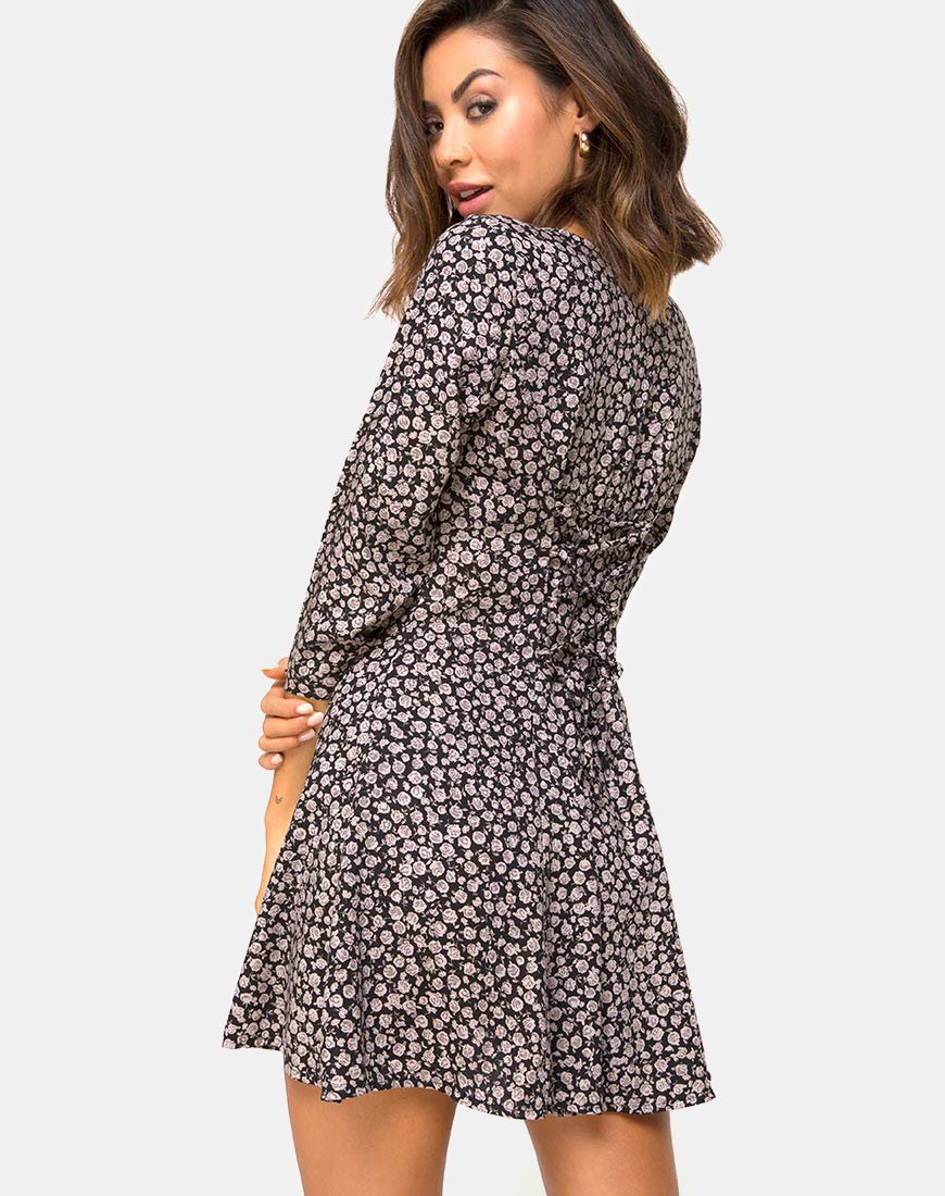 Imagen de Camisa Swing Dress in Ditsy Rose Negro